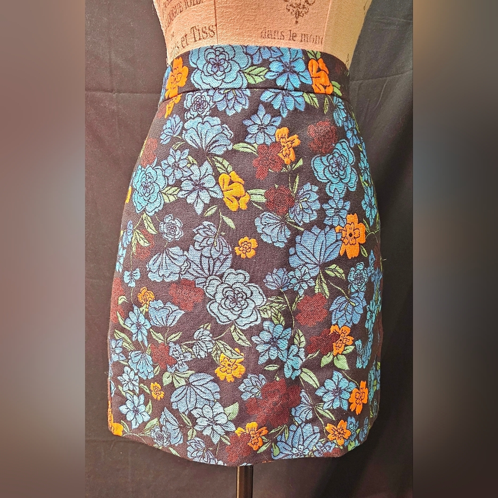 Floral Patterned Skirt - Multicolor